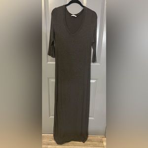 Caralase Dark Gray Maxi Dress